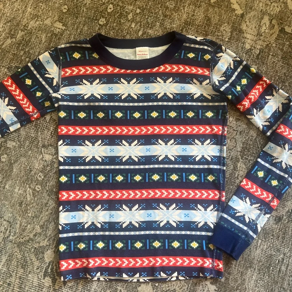 Hanna Andersson Scandi Snowflake Fairisle PJ Set 14
